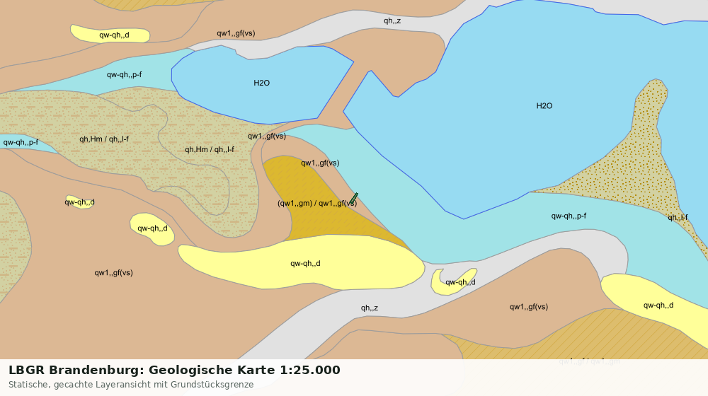 Statische Kartenansicht: LBGR Brandenburg: Geologische Karte 1:25.000