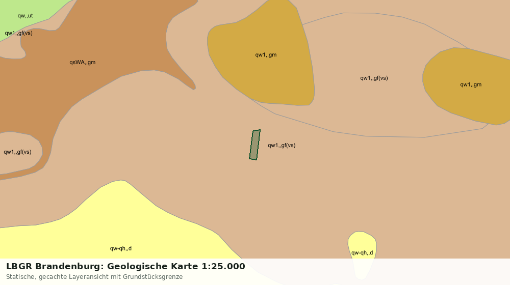 Statische Kartenansicht: LBGR Brandenburg: Geologische Karte 1:25.000