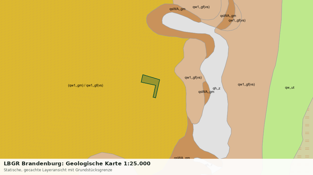 Statische Kartenansicht: LBGR Brandenburg: Geologische Karte 1:25.000