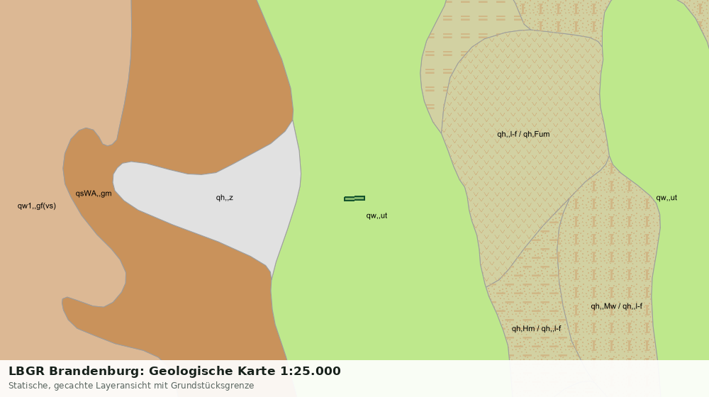 Statische Kartenansicht: LBGR Brandenburg: Geologische Karte 1:25.000