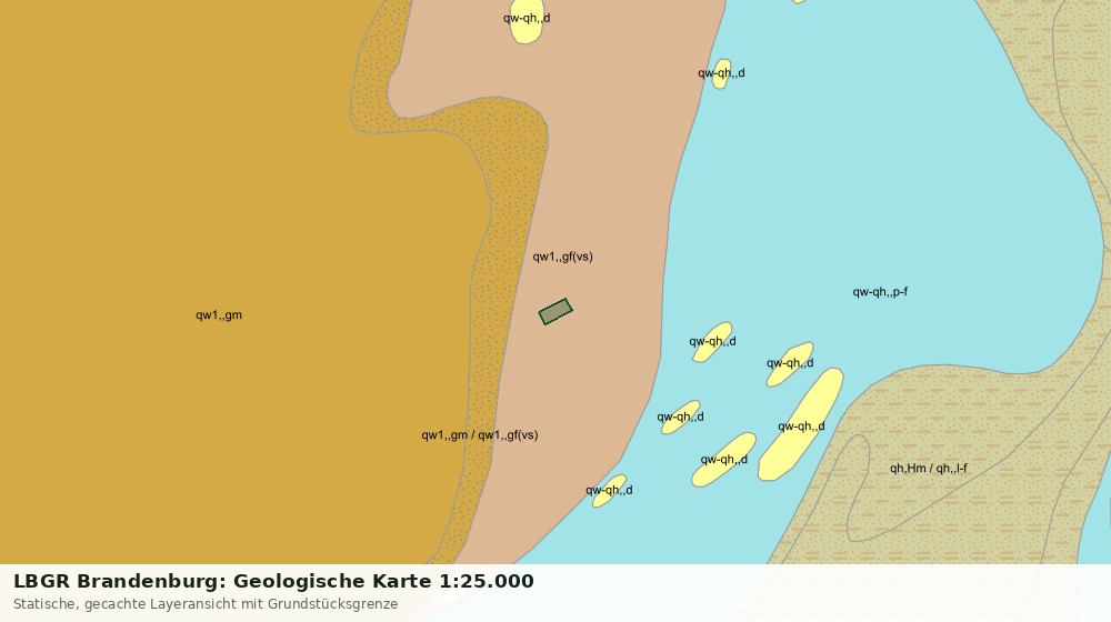 Statische Kartenansicht: LBGR Brandenburg: Geologische Karte 1:25.000