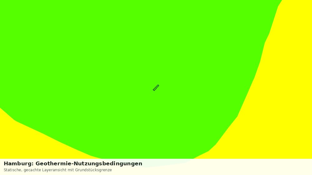 Statische Kartenansicht: Hamburg: Geothermie-Nutzungsbedingungen