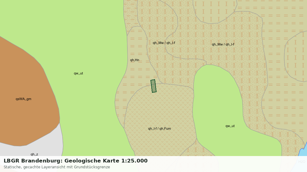 Statische Kartenansicht: LBGR Brandenburg: Geologische Karte 1:25.000