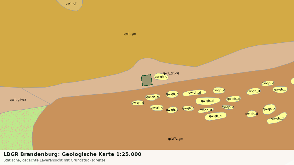 Statische Kartenansicht: LBGR Brandenburg: Geologische Karte 1:25.000