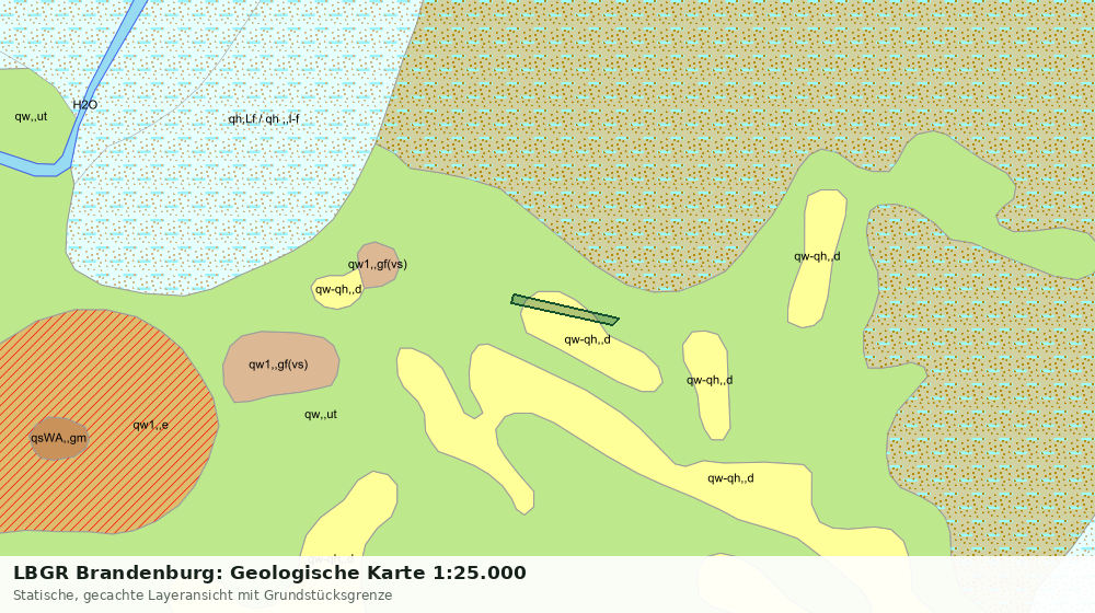 Statische Kartenansicht: LBGR Brandenburg: Geologische Karte 1:25.000