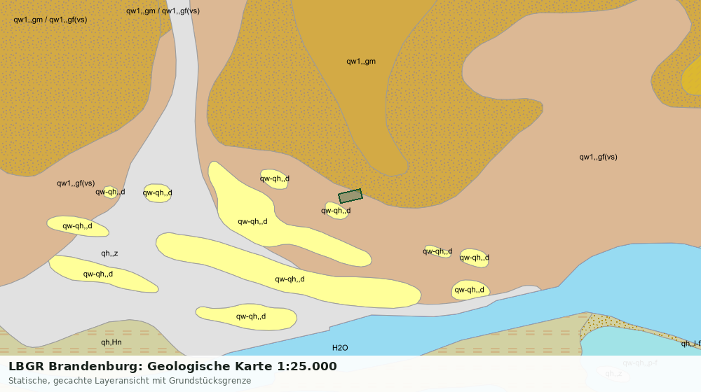 Statische Kartenansicht: LBGR Brandenburg: Geologische Karte 1:25.000