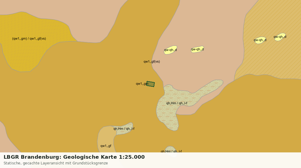 Statische Kartenansicht: LBGR Brandenburg: Geologische Karte 1:25.000