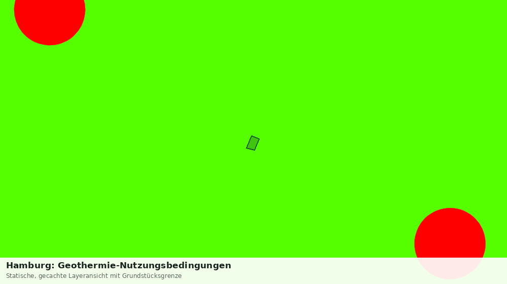 Statische Kartenansicht: Hamburg: Geothermie-Nutzungsbedingungen