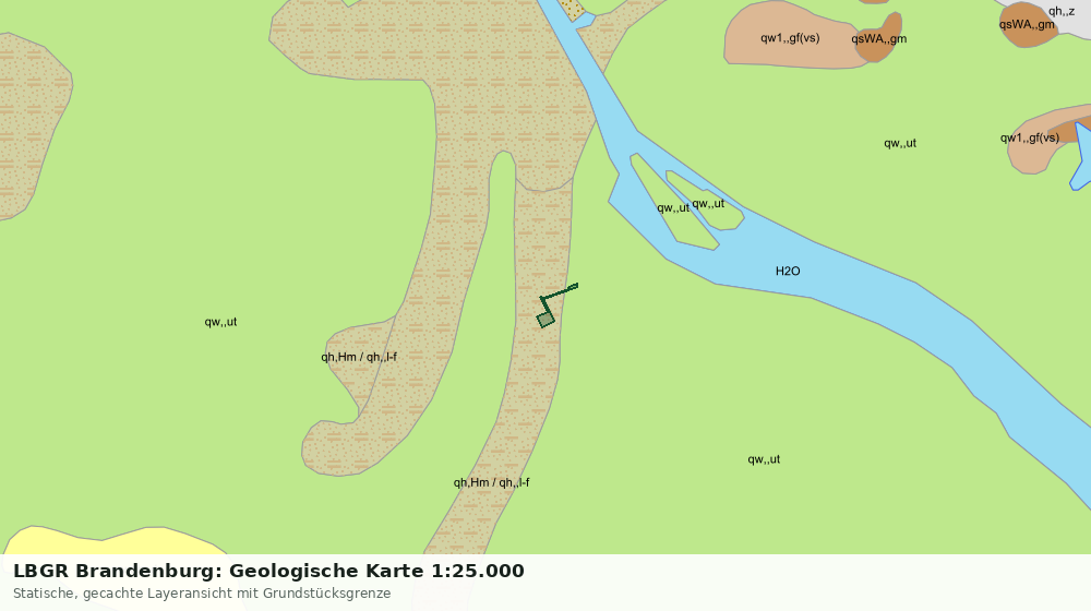 Statische Kartenansicht: LBGR Brandenburg: Geologische Karte 1:25.000