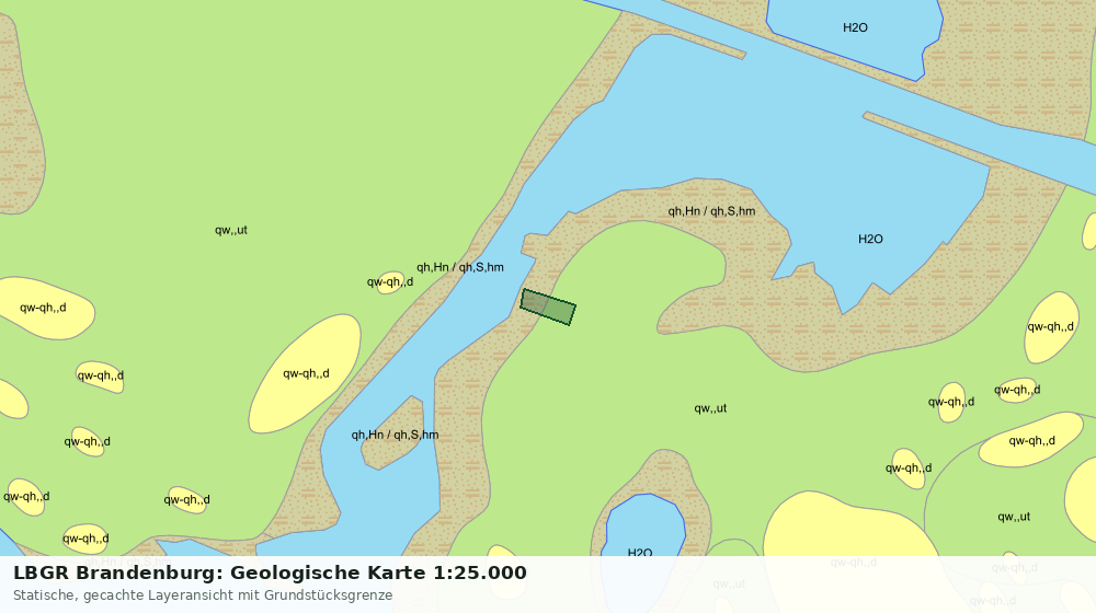 Statische Kartenansicht: LBGR Brandenburg: Geologische Karte 1:25.000