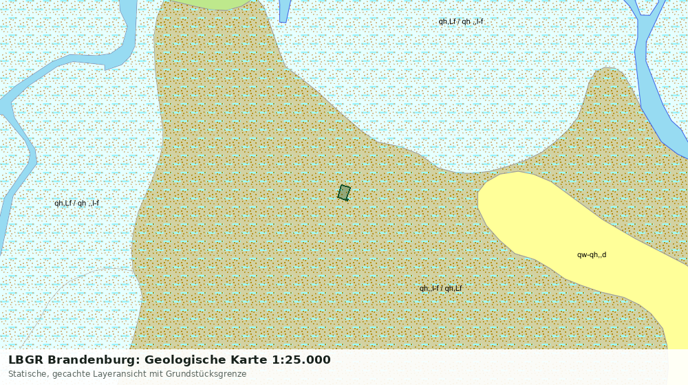 Statische Kartenansicht: LBGR Brandenburg: Geologische Karte 1:25.000
