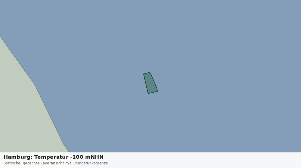 Statische Kartenansicht: Hamburg: Temperatur -100 mNHN