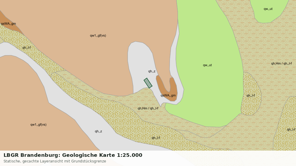 Statische Kartenansicht: LBGR Brandenburg: Geologische Karte 1:25.000