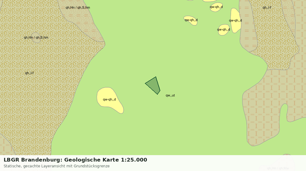 Statische Kartenansicht: LBGR Brandenburg: Geologische Karte 1:25.000