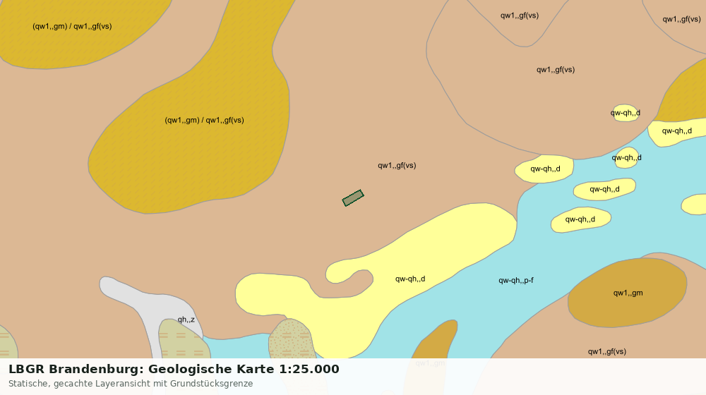 Statische Kartenansicht: LBGR Brandenburg: Geologische Karte 1:25.000