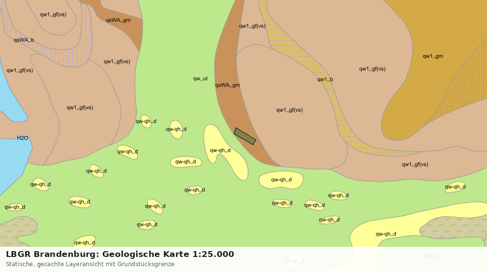 Statische Kartenansicht: LBGR Brandenburg: Geologische Karte 1:25.000