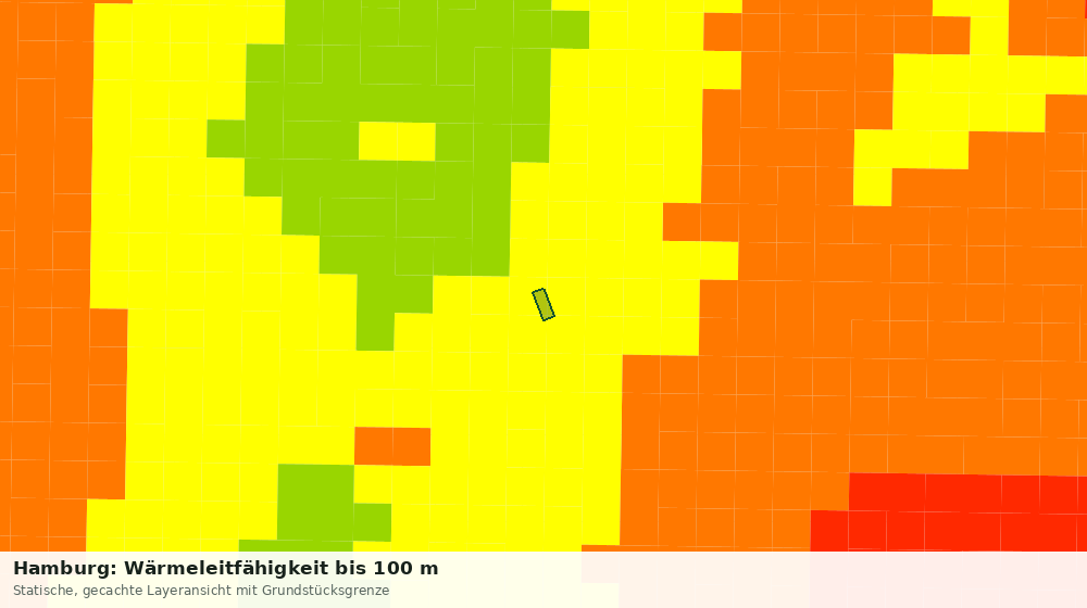 Statische Kartenansicht: Hamburg: Wärmeleitfähigkeit bis 100 m