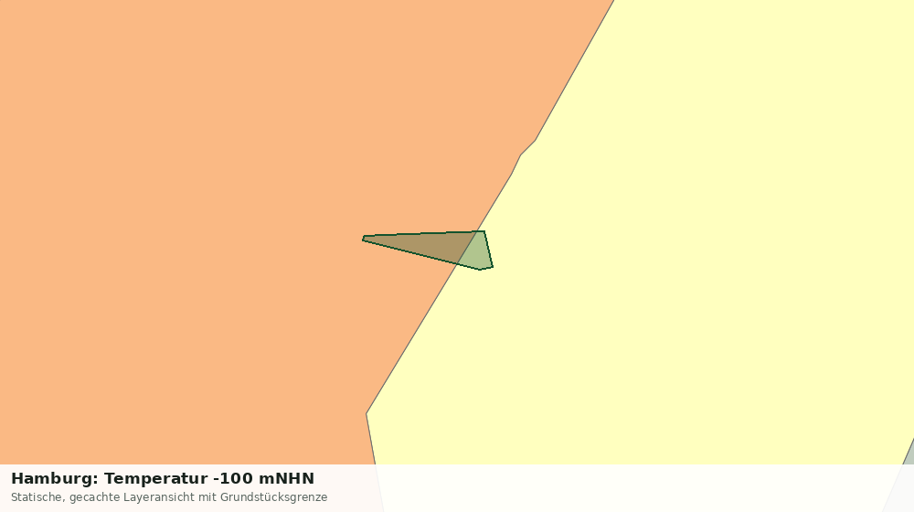 Statische Kartenansicht: Hamburg: Temperatur -100 mNHN