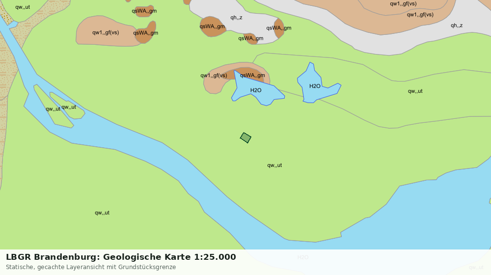Statische Kartenansicht: LBGR Brandenburg: Geologische Karte 1:25.000
