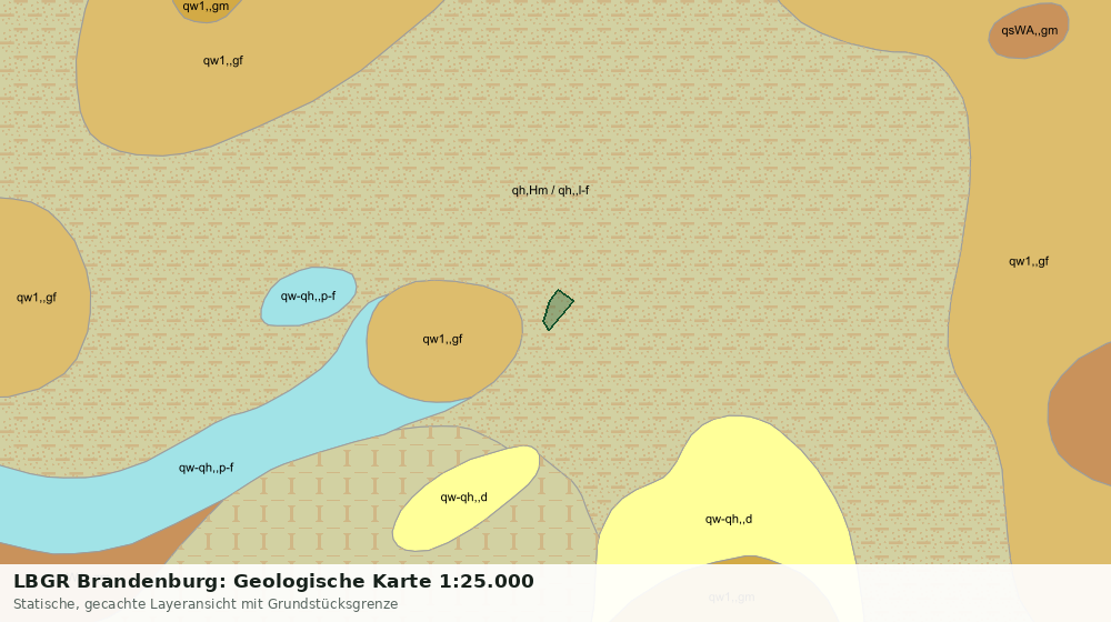 Statische Kartenansicht: LBGR Brandenburg: Geologische Karte 1:25.000