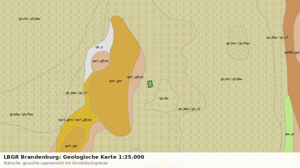 Statische Kartenansicht: LBGR Brandenburg: Geologische Karte 1:25.000