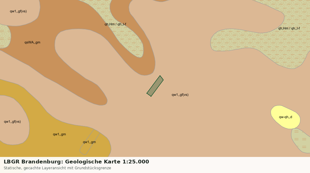 Statische Kartenansicht: LBGR Brandenburg: Geologische Karte 1:25.000