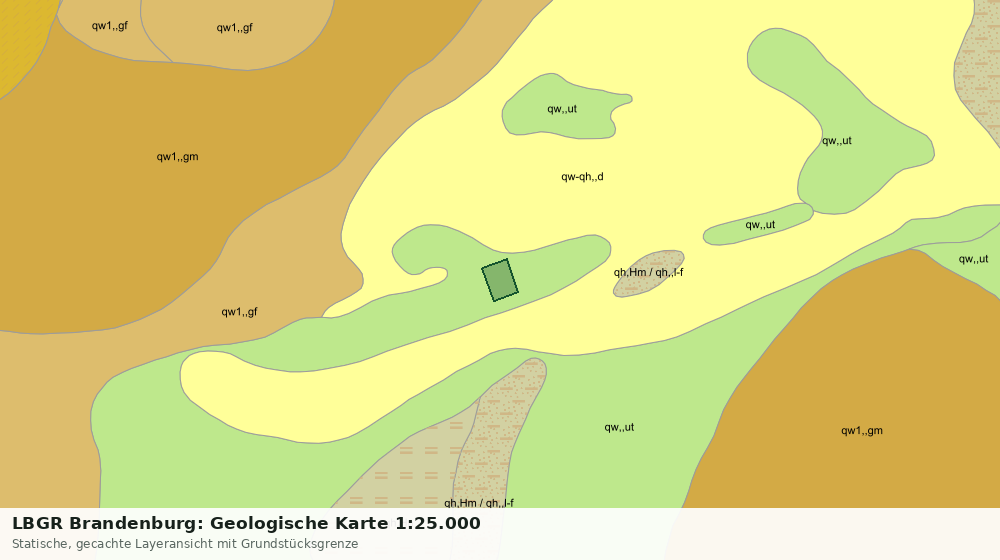 Statische Kartenansicht: LBGR Brandenburg: Geologische Karte 1:25.000