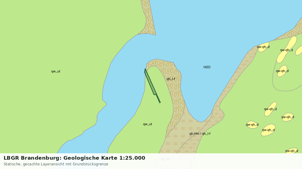 Statische Kartenansicht: LBGR Brandenburg: Geologische Karte 1:25.000
