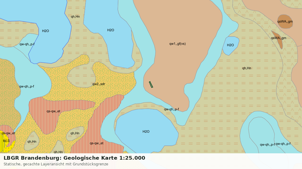 Statische Kartenansicht: LBGR Brandenburg: Geologische Karte 1:25.000