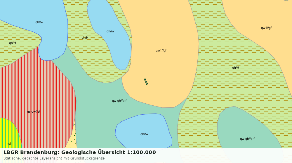 Statische Kartenansicht: LBGR Brandenburg: Geologische Übersicht 1:100.000