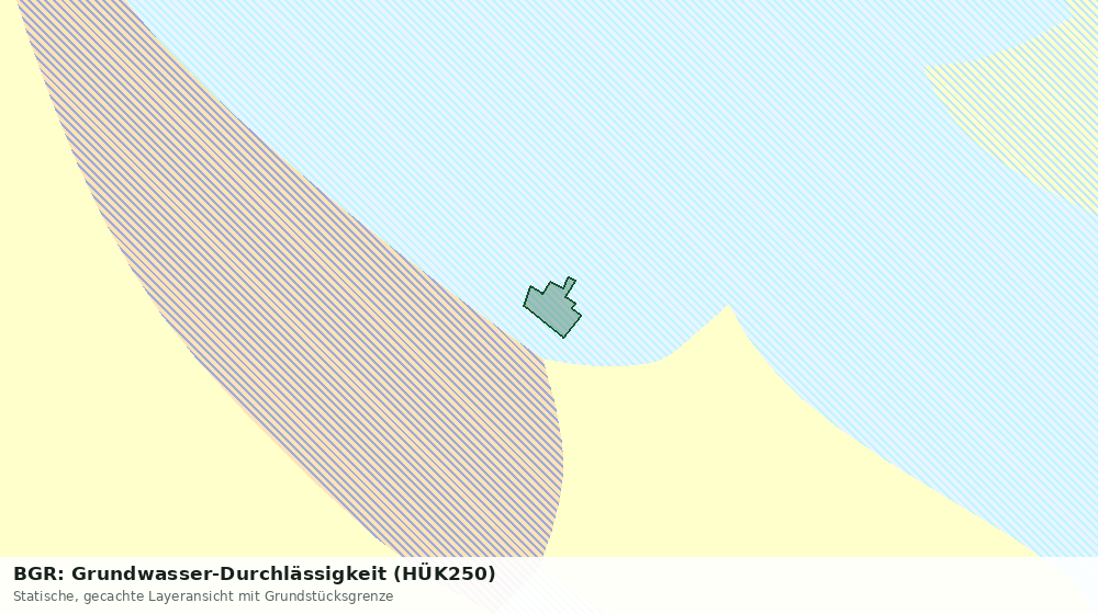 Statische Kartenansicht: BGR: Grundwasser-Durchlässigkeit (HÜK250)