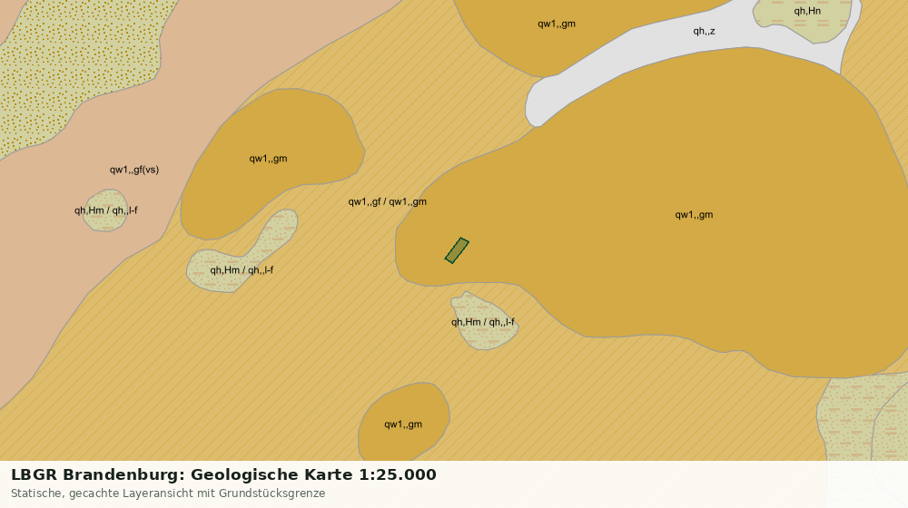 Statische Kartenansicht: LBGR Brandenburg: Geologische Karte 1:25.000