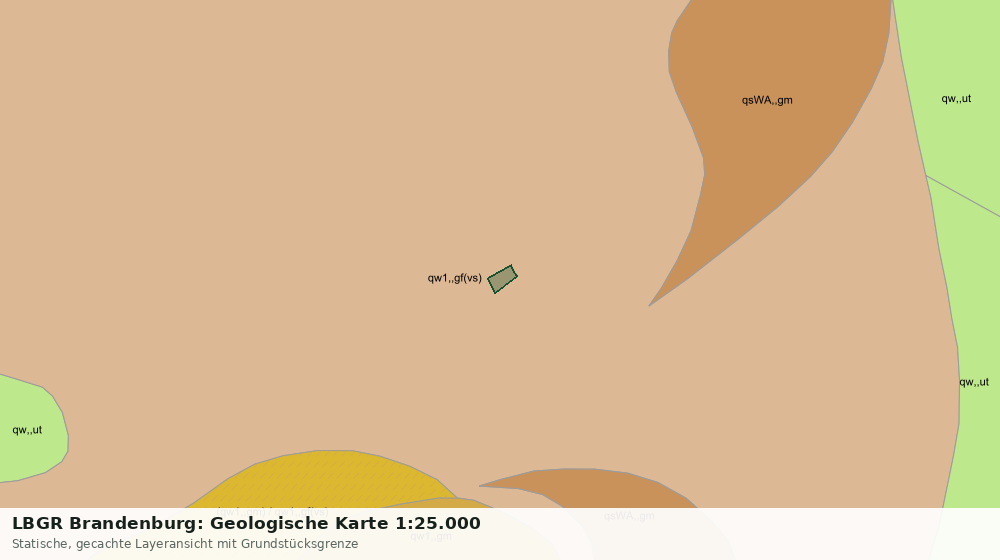 Statische Kartenansicht: LBGR Brandenburg: Geologische Karte 1:25.000