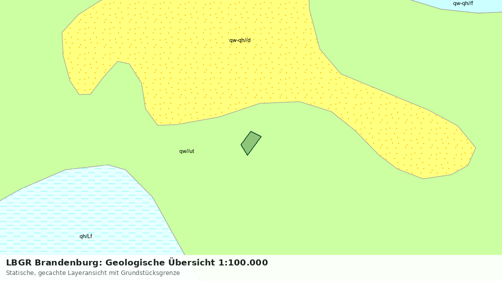 Statische Kartenansicht: LBGR Brandenburg: Geologische Übersicht 1:100.000