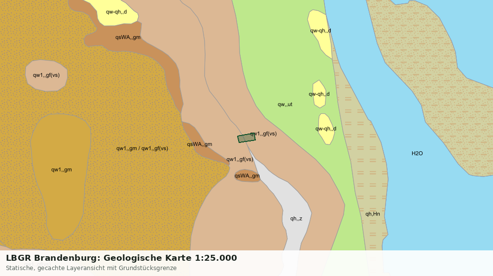 Statische Kartenansicht: LBGR Brandenburg: Geologische Karte 1:25.000