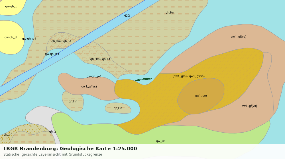 Statische Kartenansicht: LBGR Brandenburg: Geologische Karte 1:25.000
