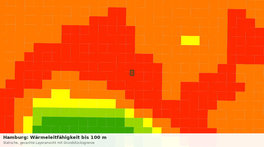 Statische Kartenansicht: Hamburg: Wärmeleitfähigkeit bis 100 m
