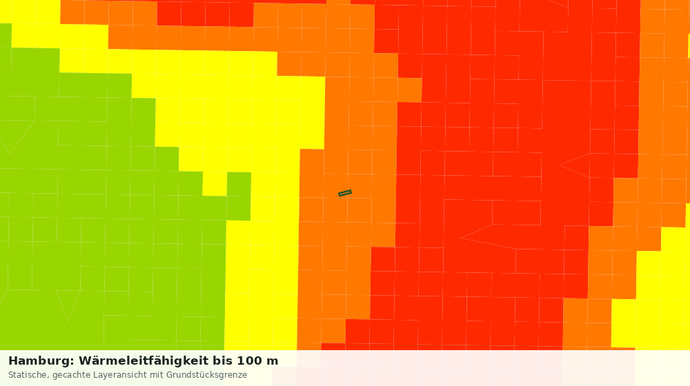 Statische Kartenansicht: Hamburg: Wärmeleitfähigkeit bis 100 m