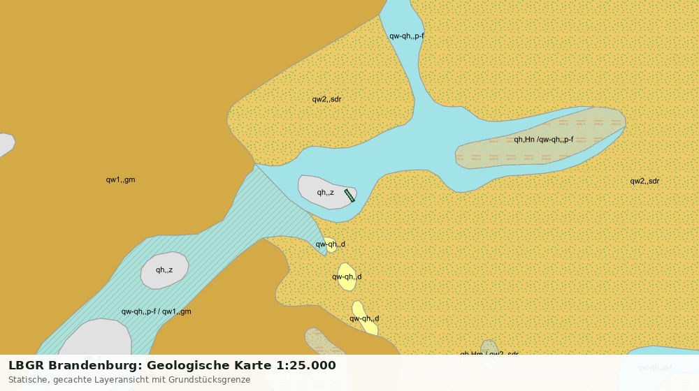 Statische Kartenansicht: LBGR Brandenburg: Geologische Karte 1:25.000
