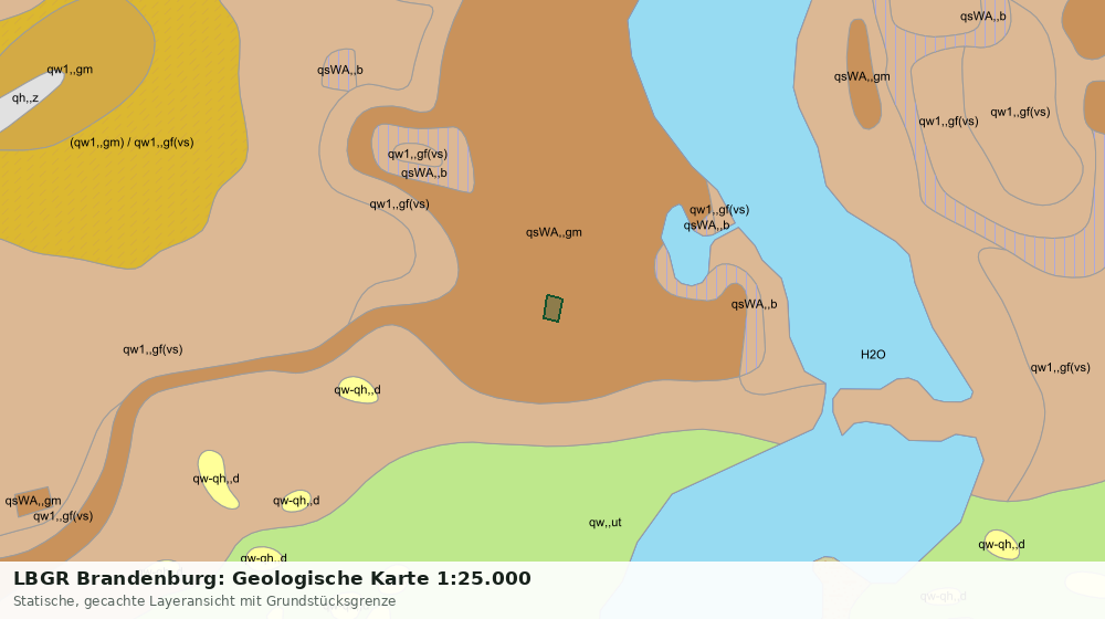 Statische Kartenansicht: LBGR Brandenburg: Geologische Karte 1:25.000