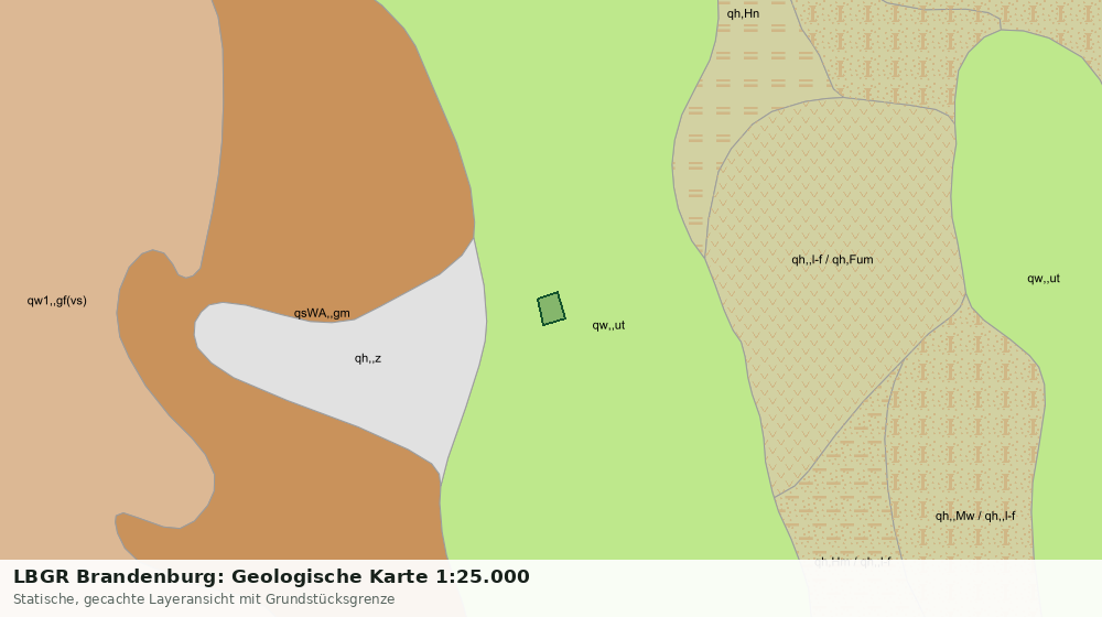 Statische Kartenansicht: LBGR Brandenburg: Geologische Karte 1:25.000