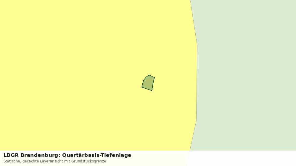 Statische Kartenansicht: LBGR Brandenburg: Quartärbasis-Tiefenlage