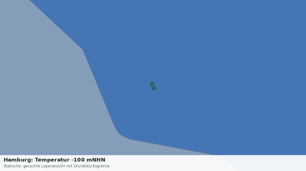 Statische Kartenansicht: Hamburg: Temperatur -100 mNHN