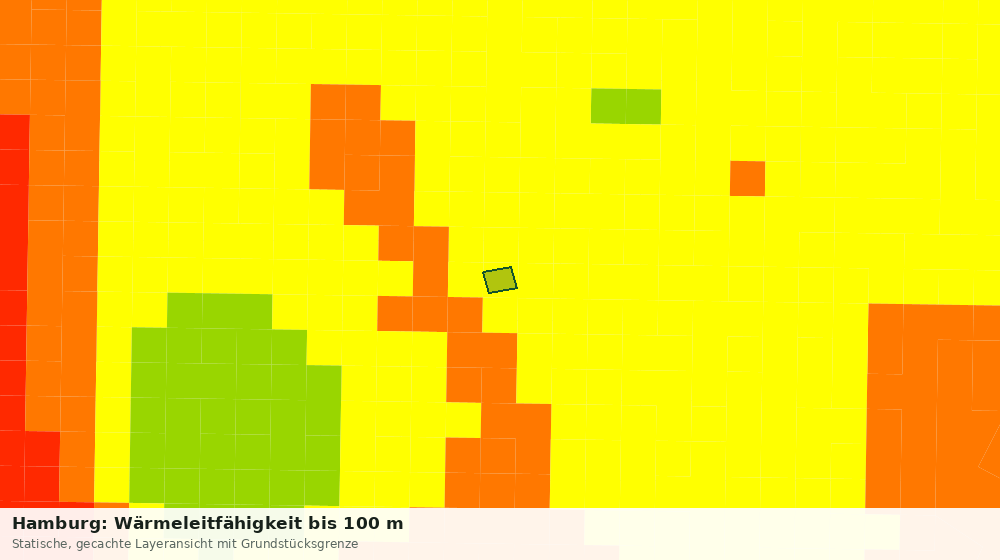 Statische Kartenansicht: Hamburg: Wärmeleitfähigkeit bis 100 m