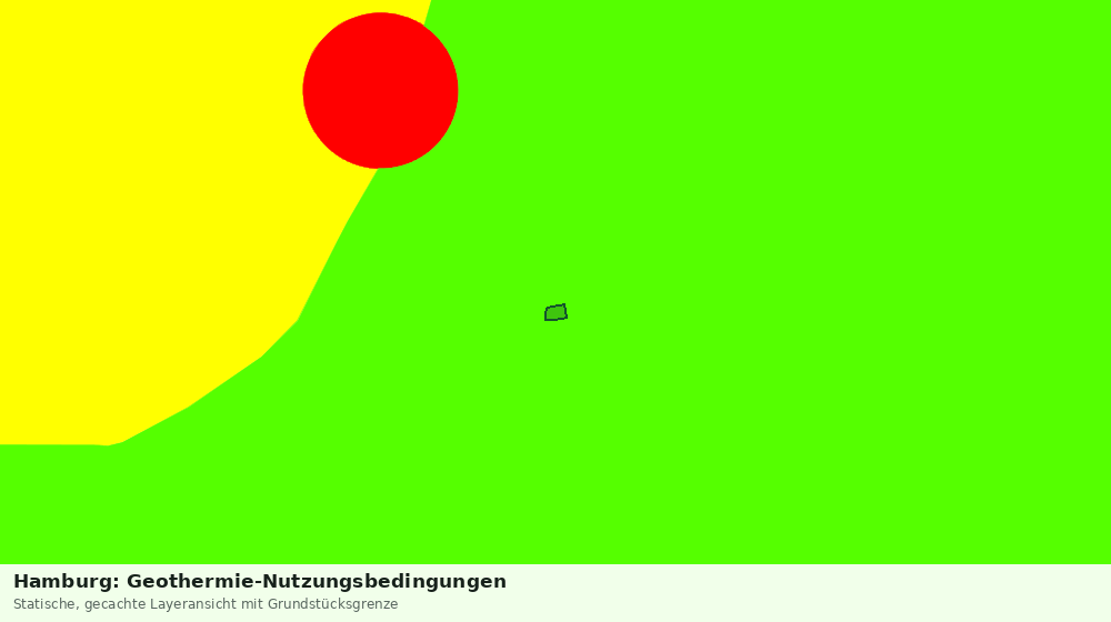Statische Kartenansicht: Hamburg: Geothermie-Nutzungsbedingungen