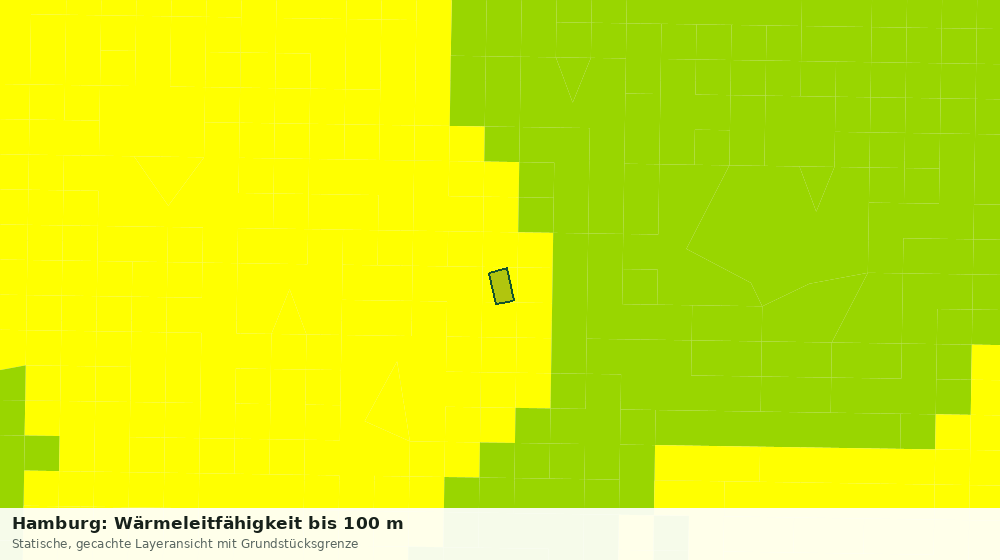 Statische Kartenansicht: Hamburg: Wärmeleitfähigkeit bis 100 m