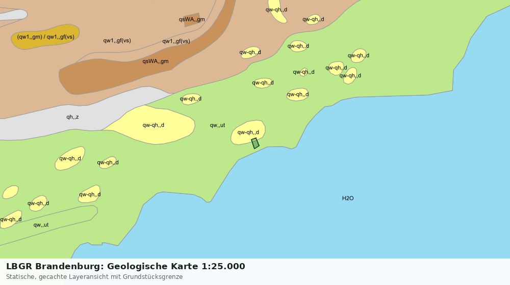 Statische Kartenansicht: LBGR Brandenburg: Geologische Karte 1:25.000