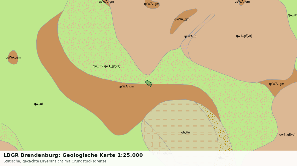 Statische Kartenansicht: LBGR Brandenburg: Geologische Karte 1:25.000