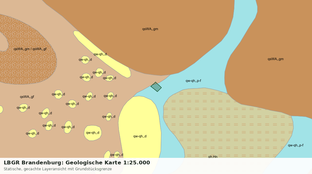 Statische Kartenansicht: LBGR Brandenburg: Geologische Karte 1:25.000