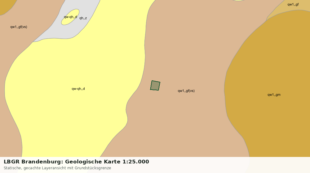 Statische Kartenansicht: LBGR Brandenburg: Geologische Karte 1:25.000
